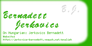 bernadett jerkovics business card